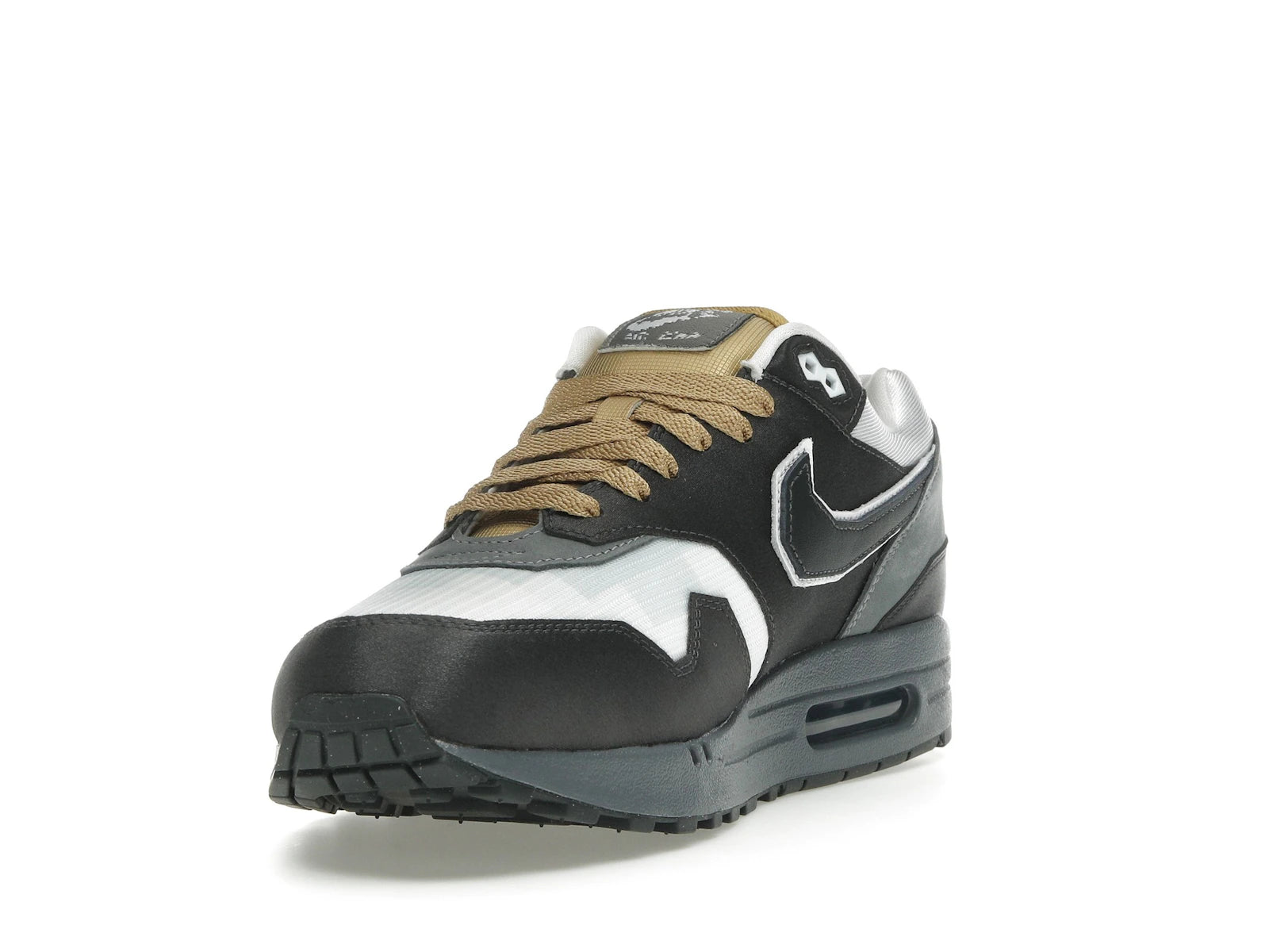 Nike Air Max 1 Swoosh Low Poly Big Head Mode - Dark Smoke Grey/White/Metallic Gold - IB9898-001 - 12