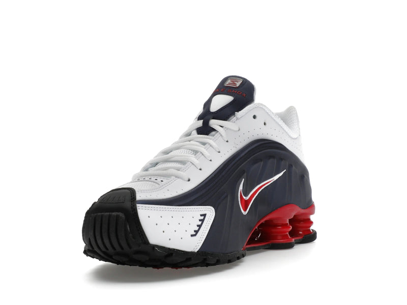 Nike Shox R4 Usa (2025) - Midnight Navy/White/Metallic Silver/Gym Red - HQ1988-400 - 12