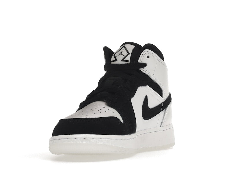 Air Jordan 1 Mid Diamond Shorts (GS) - White/Multi-Color/Black - DN4321-100 - 12
