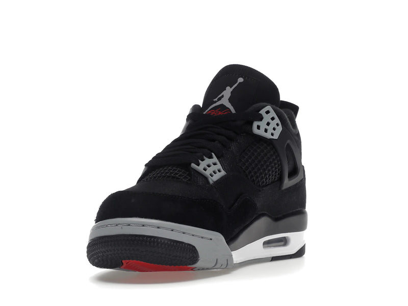 Air Jordan 4 Retro SE Black Canvas - Black/Light Steel Grey/White/Fire Red - DH7138-006 - 12