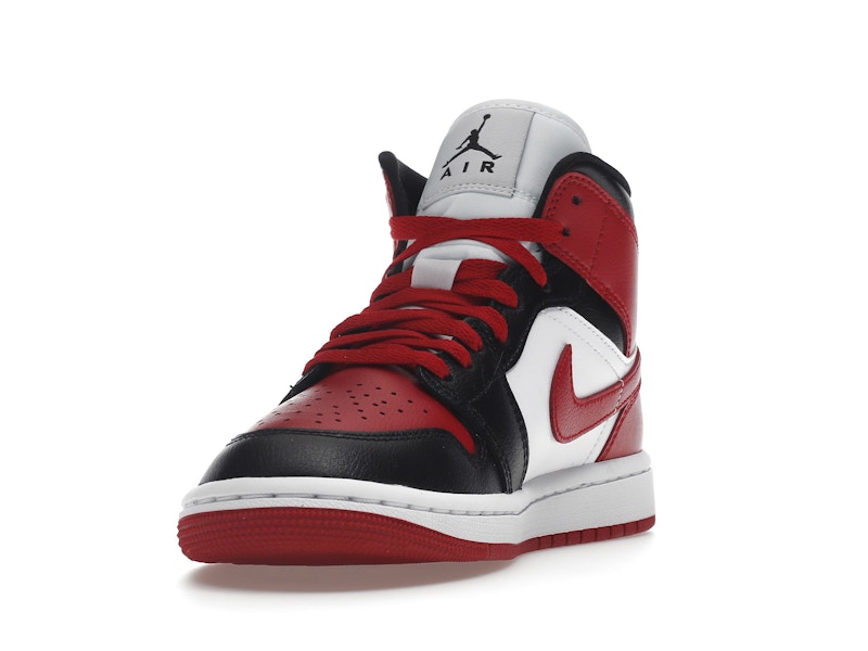 Air Jordan 1 Mid Alternate Bred Toe (W) - White/Red/Black - BQ6472-079 - 12