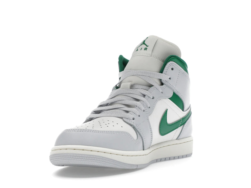 Air Jordan 1 Mid White Pure Platinum Pine Green - Summit White/Pure Platinum/Sail/Pine Green - DQ8426-142 - 12
