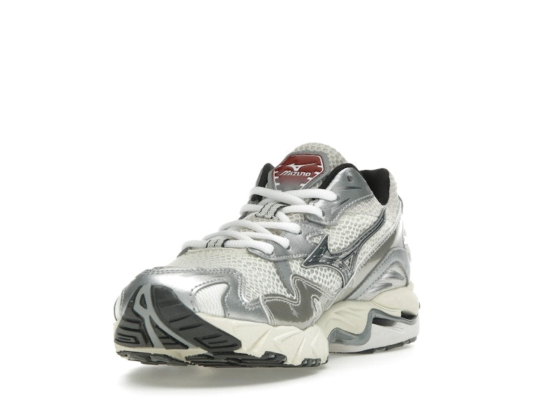 Mizuno Wave Rider 10 White Black Rythmic Red - vue 13