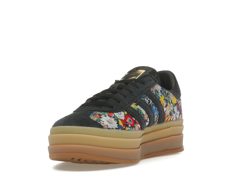 adidas Gazelle Bold Liberty London Floral Embroidery (Women's) - Core Black/Supplier Colour/Gold Metallic - JI2572 - 12