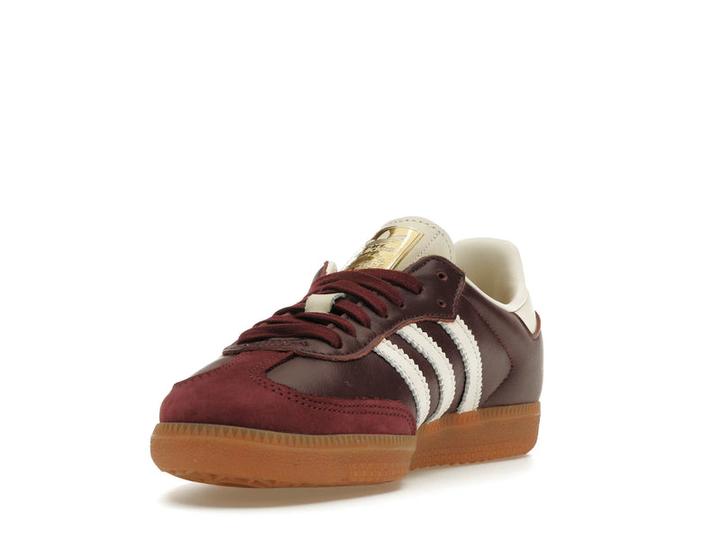 Adidas Samba OG Maroon Gold Metallic - Maroon/Cream White/Gold Metallic - ID0477 - 12