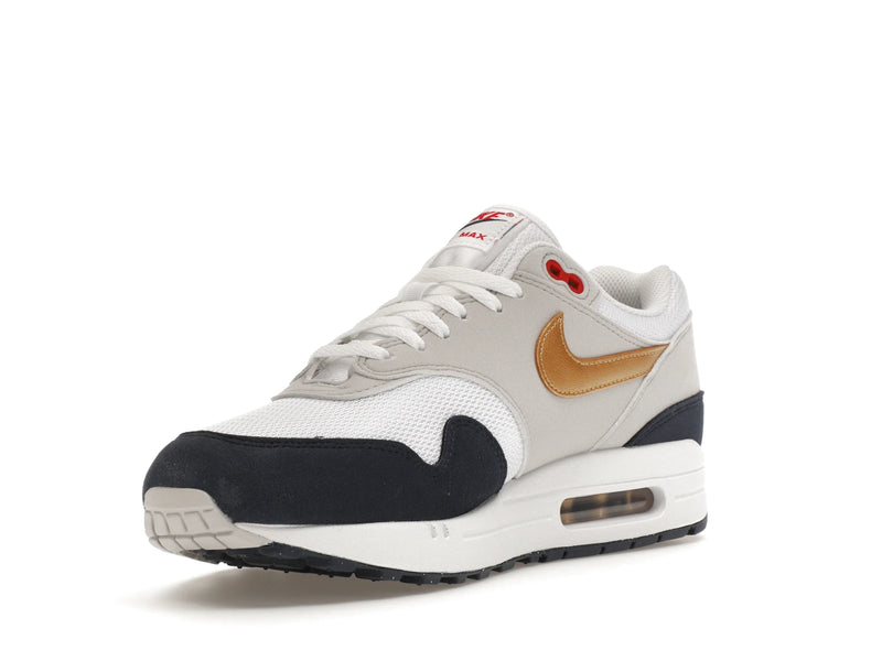 Nike Air Max 1 Olympic - Obsidian/White/Light Smoke Grey/Metallic Gold - HM9604-400 - 13