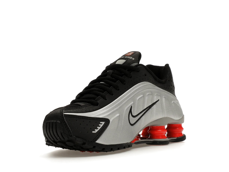 Nike Shox R4 Metallic Silver Black Picante Red (GS) - Metallic Silver/Black/Picante Red/Metallic Silver - CW2626-005 - 13