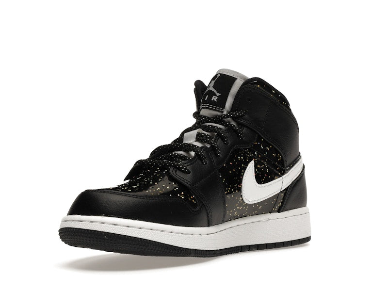 Air Jordan 1 Mid Black Speckle (GS) - Black/White - AV5174-001 - 13