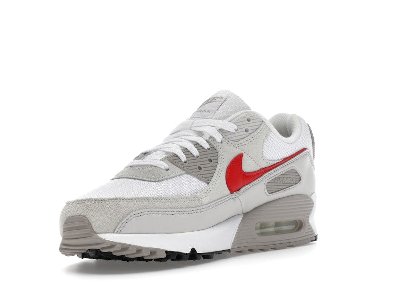 Nike Air Max 90 White College Grey Vast Grey University Red - vue 14