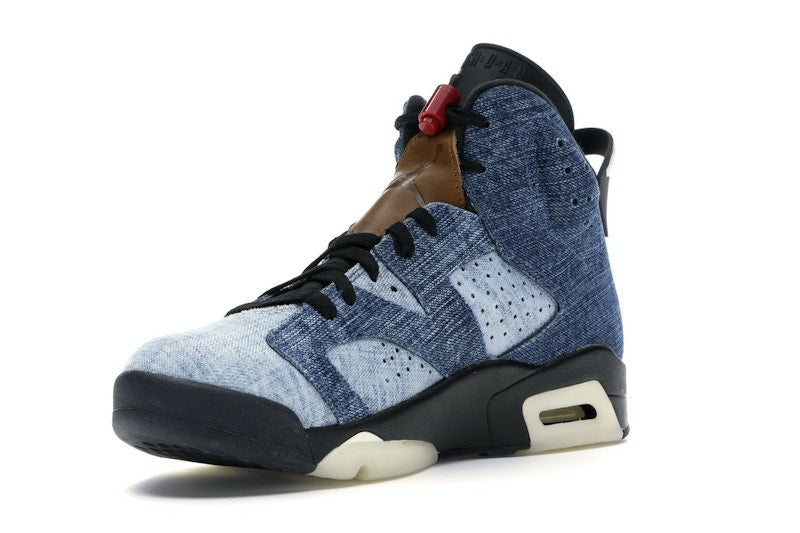 Air Jordan 6 Retro Washed Denim - Washed Denim/Sail-Varsity Red-Black - CT5350-401 - 13