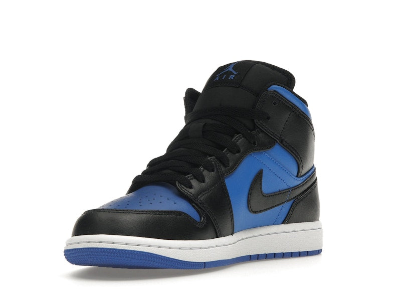 Air Jordan 1 Mid Black Royal Metallic - Black/Black/White/Royal Blue - DQ8426-042 - 13