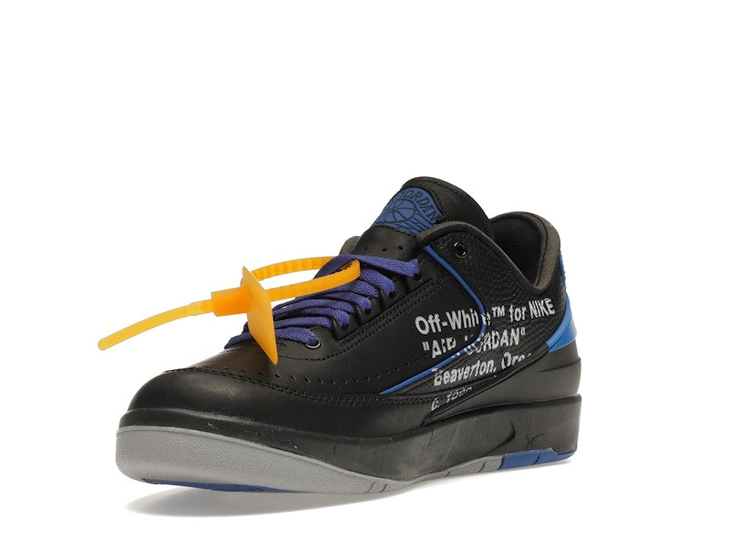 Air Jordan 2 Retro Low SP Off White Black Blue - Black/Blue-Grey - DJ4375-004 - 13