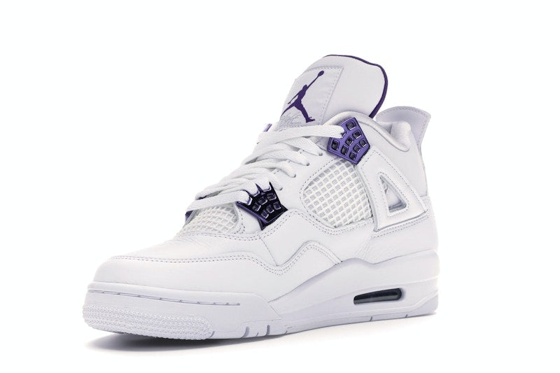 Air Jordan 4 Retro White Court Purple - White/Metallic Silver-Court Purple - CT8527-115 - 13