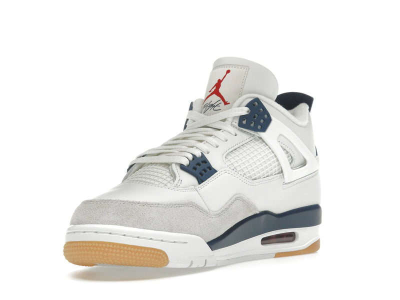Air Jordan 4 Retro SB Navy - Summit White/White/Navy/Neutral Grey/Gum Yellow/Varsity Red - DR5415-100 - 13