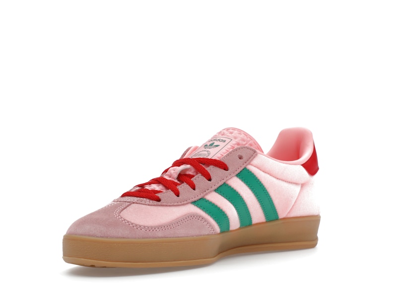 adidas Gazelle Indoor Pink Velvet (Women's) - Pink/Green/Scarlet - JI2713 - 13