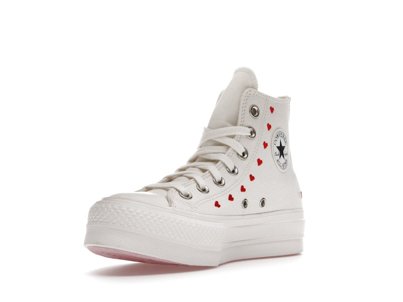 Converse Chuck Taylor All Star Lift Hi White Red (Women's) - vue 14