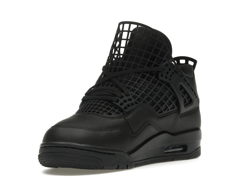 Air Jordan 4 Retro Net Black - Black/Black-Metallic Silver - FN7251-001 - 13