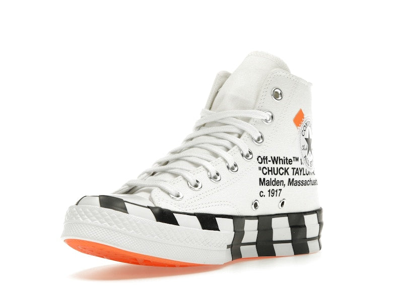Converse Chuck Taylor All Star 70s Hi Off White - White/Bold Orange-Black - 163862C - 13