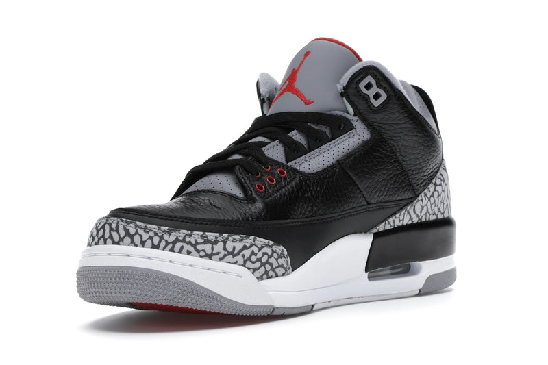 Air Jordan 3 Retro Black Cement (2018) - Black/Fire Red-Cement Grey-White - 854262-001 - 13