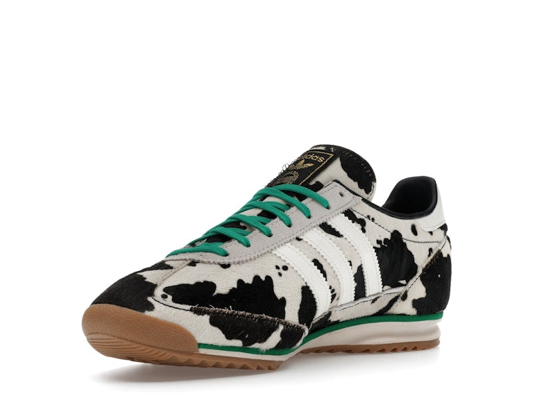 adidas SL 72 OG Cow Print Black White (Women's) - Core Black/Off White/Court Green - JR1639 - 13