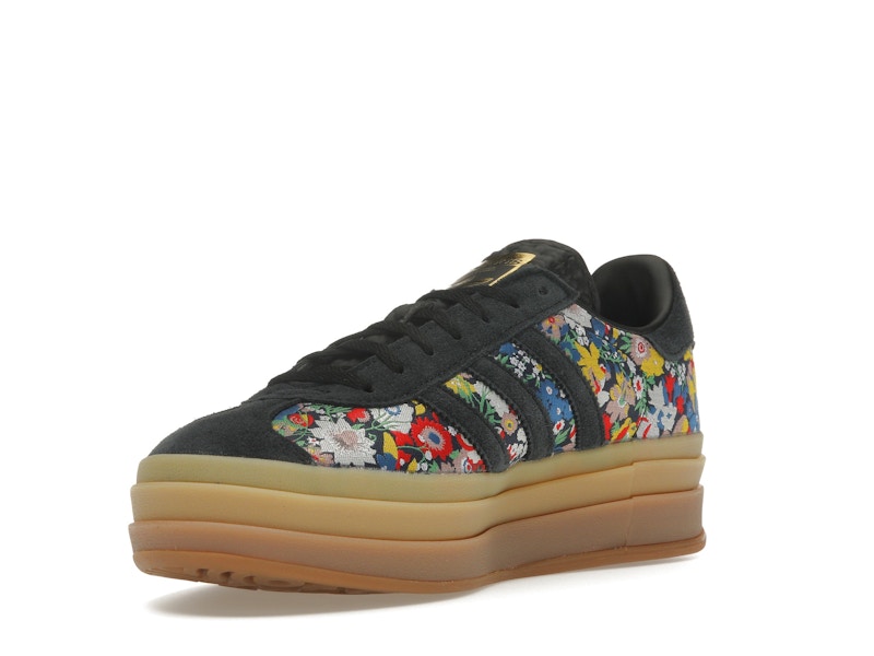 adidas Gazelle Bold Liberty London Floral Embroidery (Women's) - Core Black/Supplier Colour/Gold Metallic - JI2572 - 13