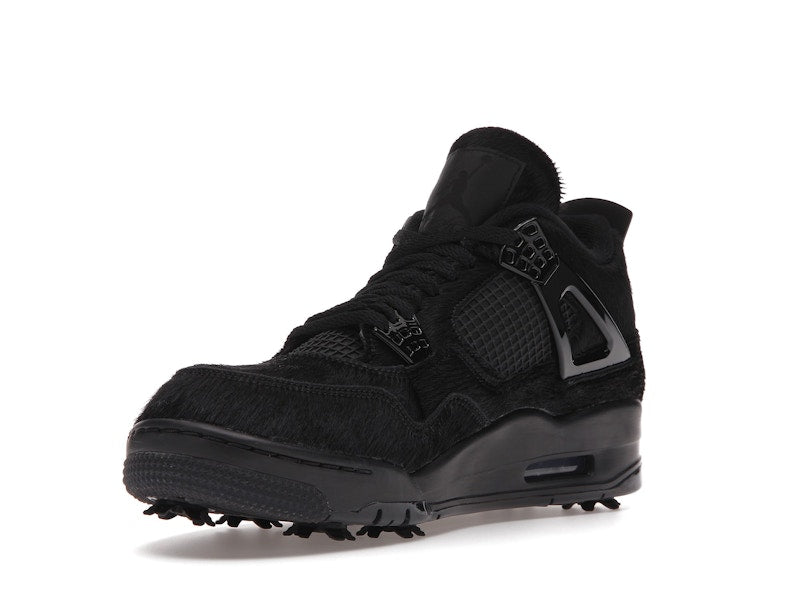 Air Jordan 4 Retro Golf Black Cat Pony Hair - Black/Cement Grey - CU9981-001 - 13
