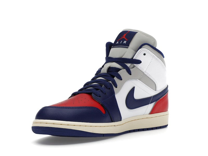Air Jordan 1 Mid Rare Air - White/University Red/Neutral Grey/Deep Royal Blue - DQ8426-102 - 13