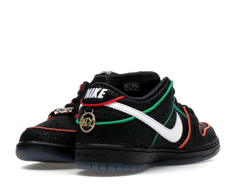 Nike SB Dunk Low Bronx Girls Skate - Black/White/Challenge Red/Total Orange/Lucky Green/Smoke Grey - HV1664-001 - 13