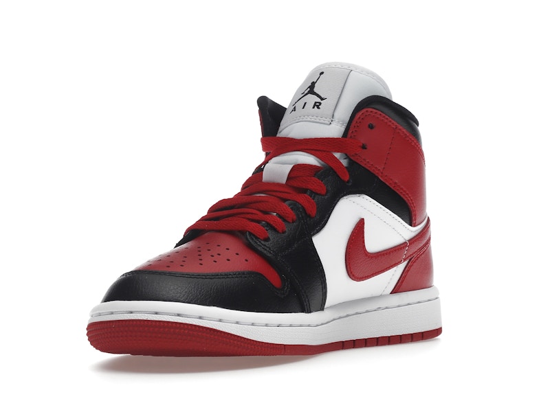 Air Jordan 1 Mid Alternate Bred Toe (W) - White/Red/Black - BQ6472-079 - 13