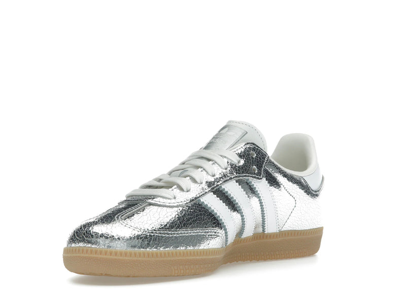 adidas Samba OG Silver Metallic Cracked Leather - JR0035 - 13