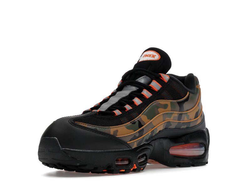 Nike Air Max 95 Safety Orange Camo - Black/Safety Orange/Metallic Silver/Golden Beige/Cargo Khaki - HQ1973-001 - 13