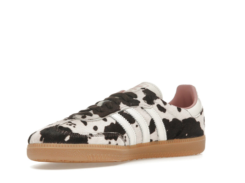 Adidas Samba OG Cow Print Womens - Dark Brown/Off White/Gum 3 - JR1256 - 14