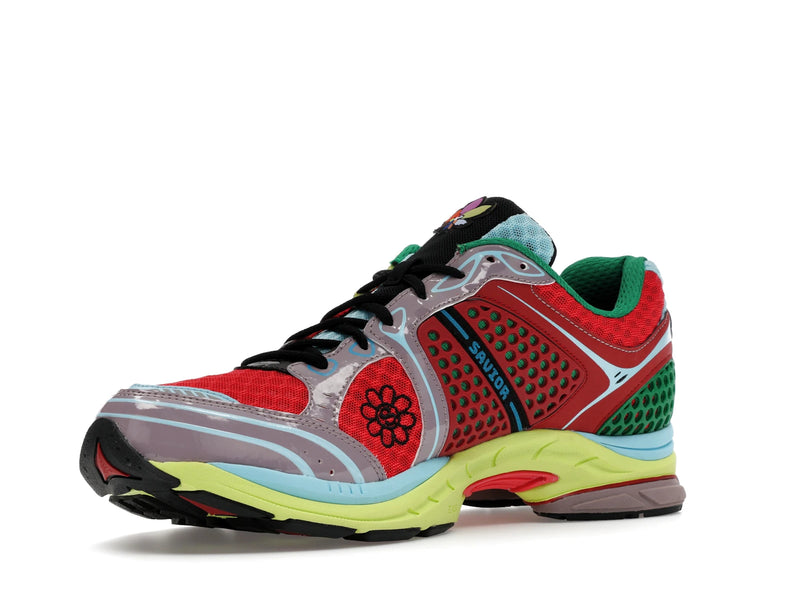 Saucony Progrid Triumph 4 Jae Tips Flowers Grow Uptown Poison Ivy - Red/Yellow/Multi-Color - S70966-1 - 14