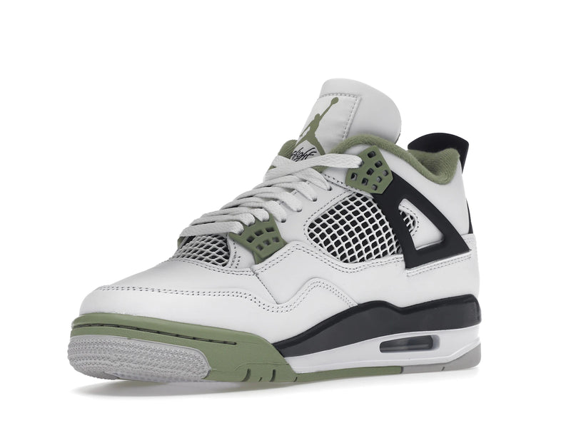 Air Jordan 4 Retro Oil Green (W) - White/Seafoam/Dark Ash/Neutral Grey - AQ9129-103 - 14