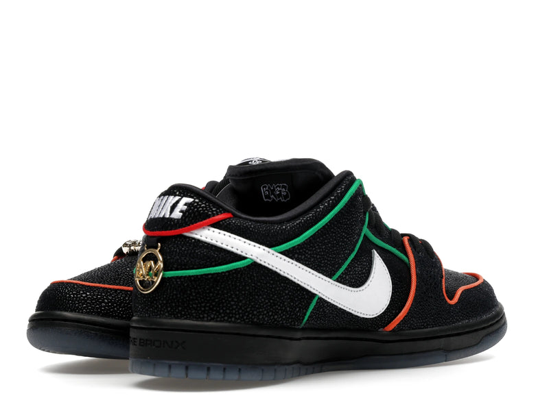 Nike SB Dunk Low Bronx Girls Skate - Black/White/Challenge Red/Total Orange/Lucky Green/Smoke Grey - HV1664-001 - 14