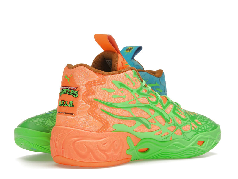 Puma Lamelo Ball Mb04 Teenage Mutant Ninja Turtles Leonardo And Michelangelo - Fluro Green Pes/PUMA Green/Bright Aqua/Orange Glow - 311307-01 - 14
