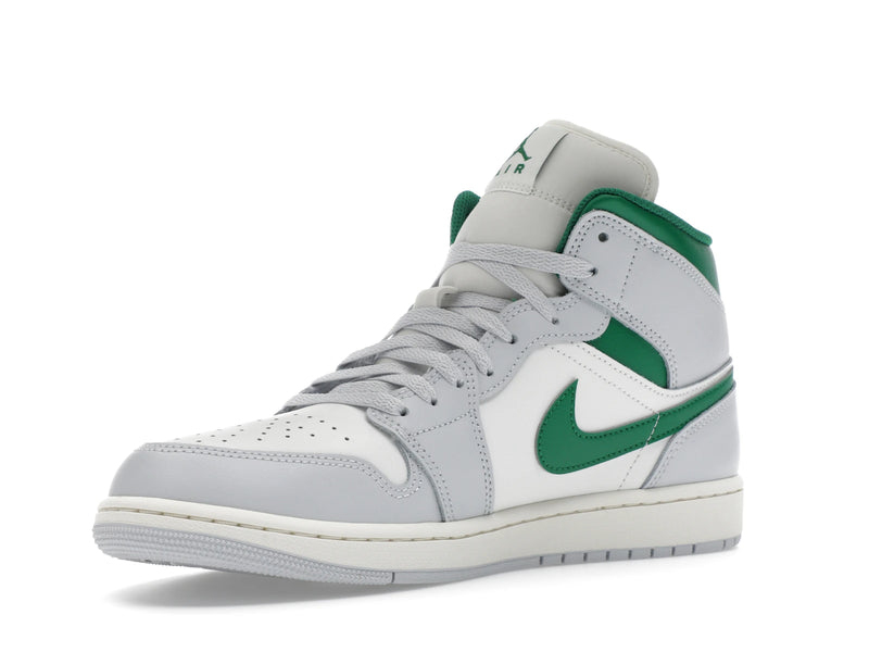 Air Jordan 1 Mid White Pure Platinum Pine Green - Summit White/Pure Platinum/Sail/Pine Green - DQ8426-142 - 14