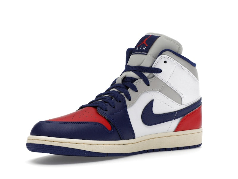Air Jordan 1 Mid Rare Air - White/University Red/Neutral Grey/Deep Royal Blue - DQ8426-102 - 14