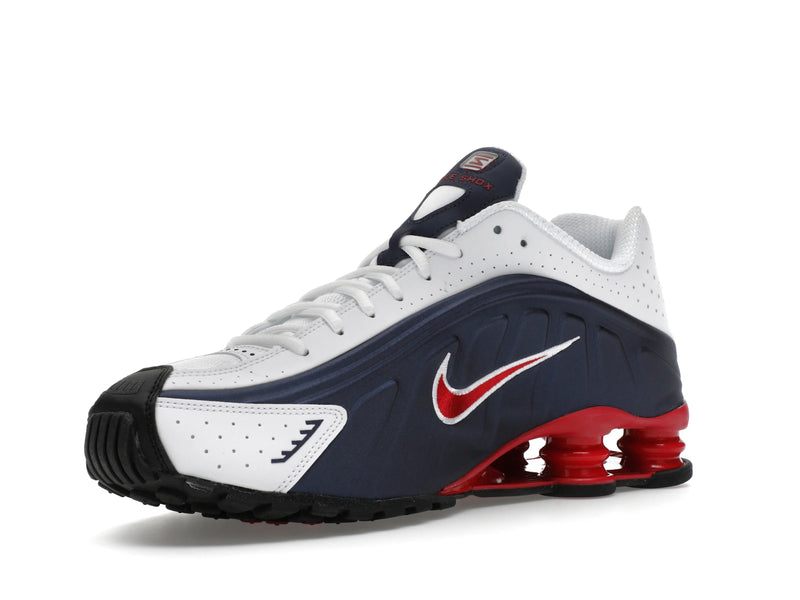 Nike Shox R4 Usa (2025) - Midnight Navy/White/Metallic Silver/Gym Red - HQ1988-400 - 14
