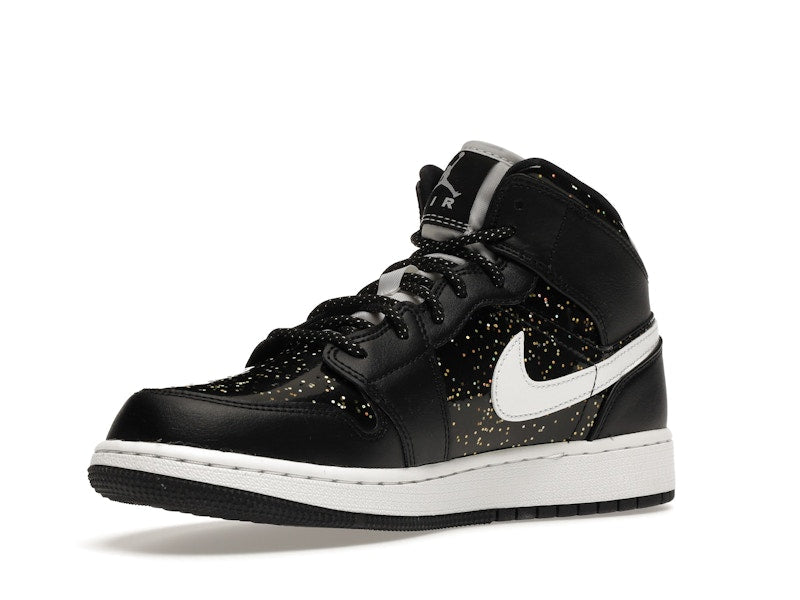 Air Jordan 1 Mid Black Speckle (GS) - Black/White - AV5174-001 - 14
