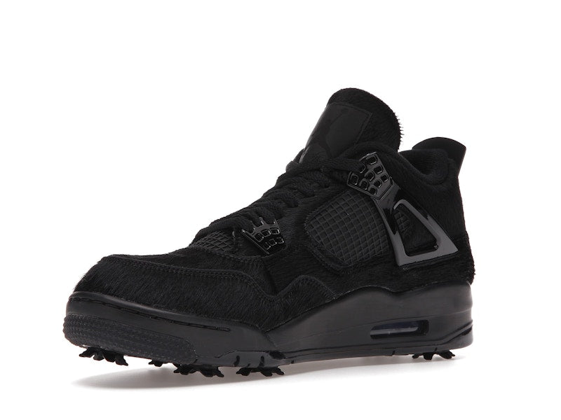 Air Jordan 4 Retro Golf Black Cat Pony Hair - Black/Cement Grey - CU9981-001 - 14