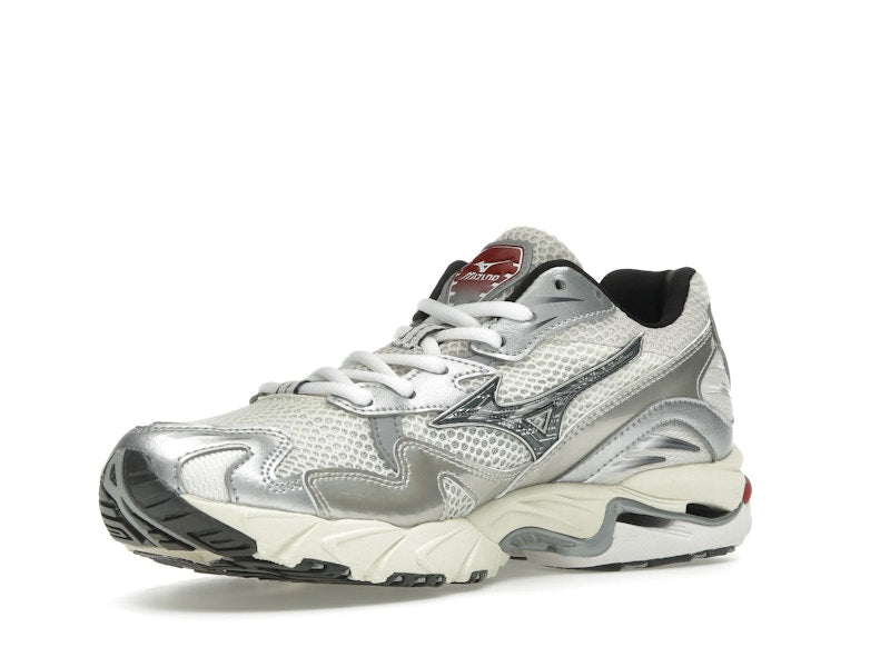 Mizuno Wave Rider 10 White Black Rythmic Red - vue 15