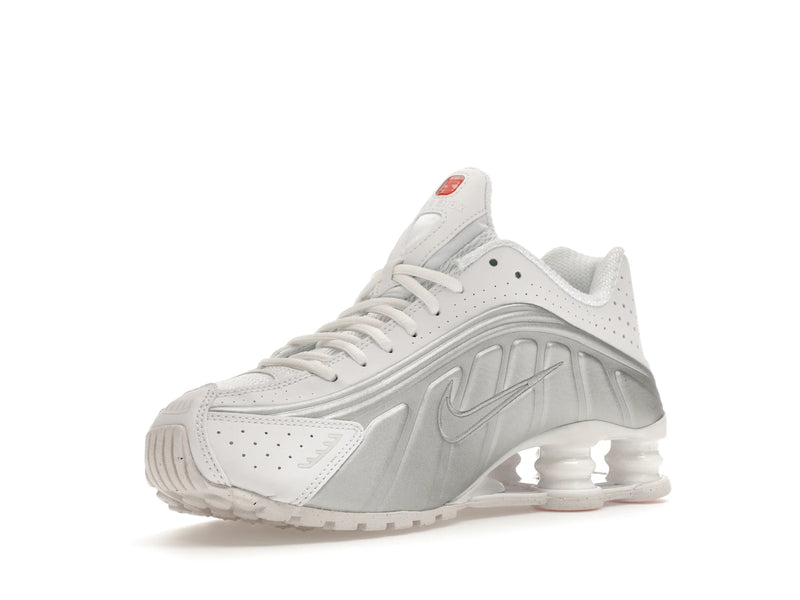 Nike Shox R4 White Metallic (W) - White/White-Metallic Silver-Max Orange - AR3565-101 - 14