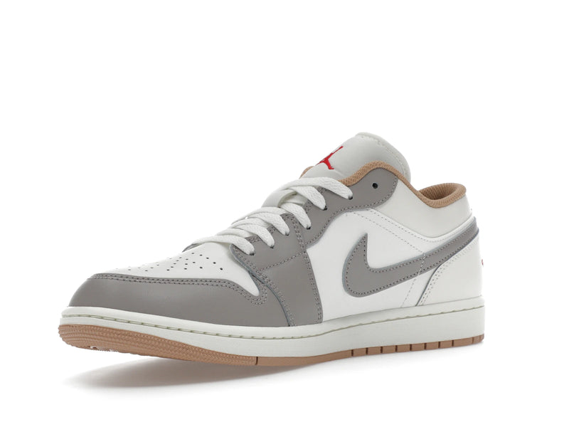 Air Jordan 1 Low Sail College Grey Rattan - Sail/College Grey/Hemp/Fire Red - 553558-169 - 14