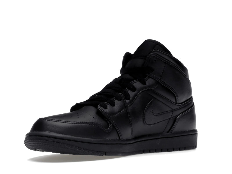 Air Jordan 1 Mid Triple Black (2022) - Black/Black/Black - 554724-093 - 14