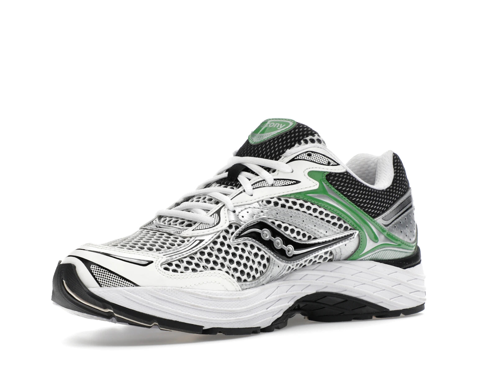 Saucony Progrid Omni 9 White Black Silver Green - Silver/Green - S70739-17 - 14