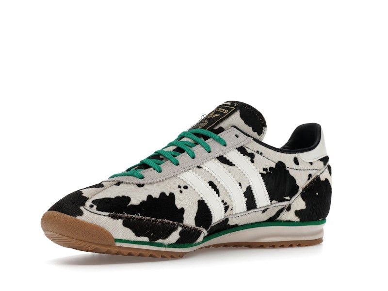 adidas SL 72 OG Cow Print Black White (Women's) - Core Black/Off White/Court Green - JR1639 - 14