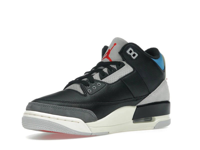 Air Jordan 3 Retro OG Rare Air - Black/Chile Red/Neutral Grey/Military Blue/Coconut Milk - IB8967-004 - 14