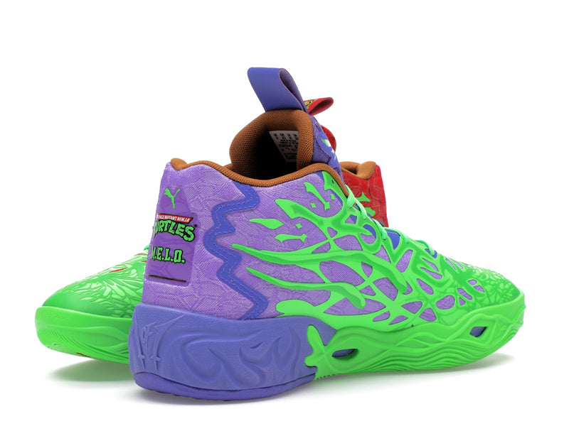 Puma Lamelo Ball Mb04 Teenage Mutant Ninja Turtles Raphael And Donatello - Fluro Green Pes/PUMA Red/Dark Amethyst - 312055-01 - 14