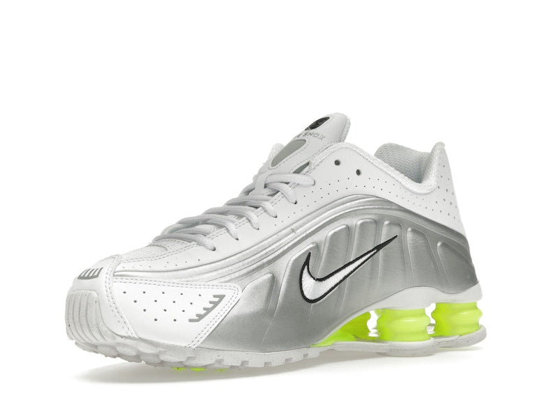 Nike Shox R4 White Metallic Silver Volt - White/Metallic Silver/Volt - AR3565-102 - 14